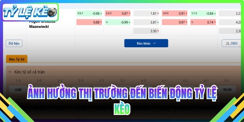 Ảnh hưởng thị trường đến biến động tỷ lệ kèo