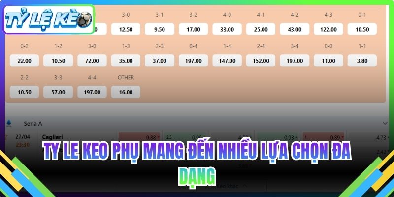 Ty le keo phụ mang đến nhiều lựa chọn đa dạng
